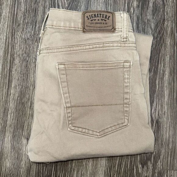 Signature by Levi Strauss Tan Chino Skinny Denim Jeans - Picture 8 of 8